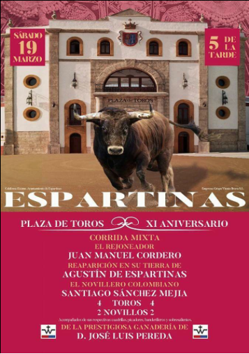 cartel toros espartinas marzo 2016